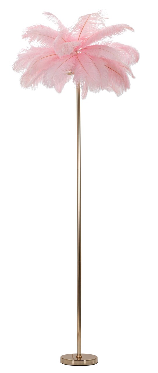 Lampadar Palm Pink, Mauro Ferretti, Ø55 x 160 cm, 3 x E14, 40W, fier, roz/auriu - imagine 7